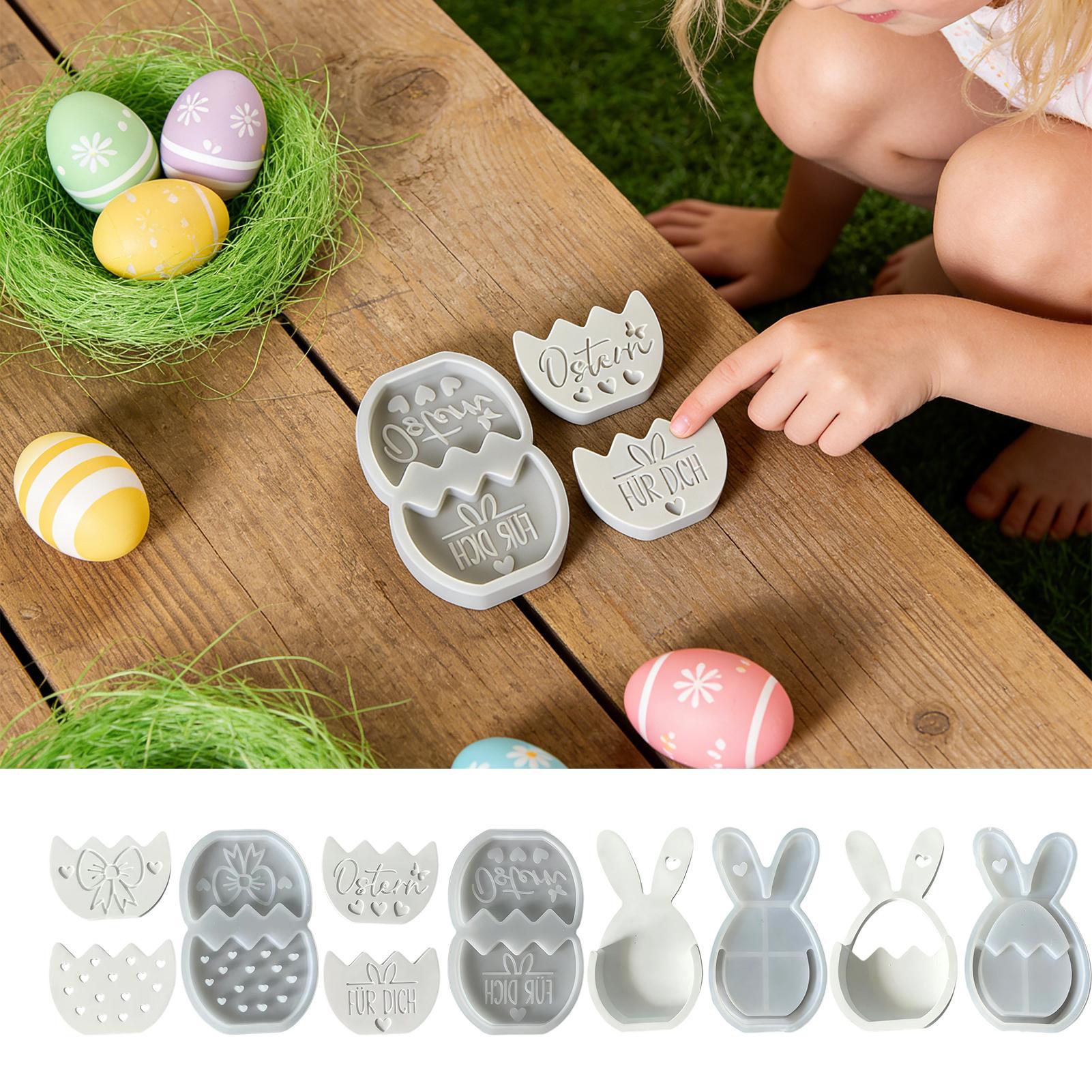 Resin Art Easy - Силиконовые формы для пасхальных яиц, кролик,