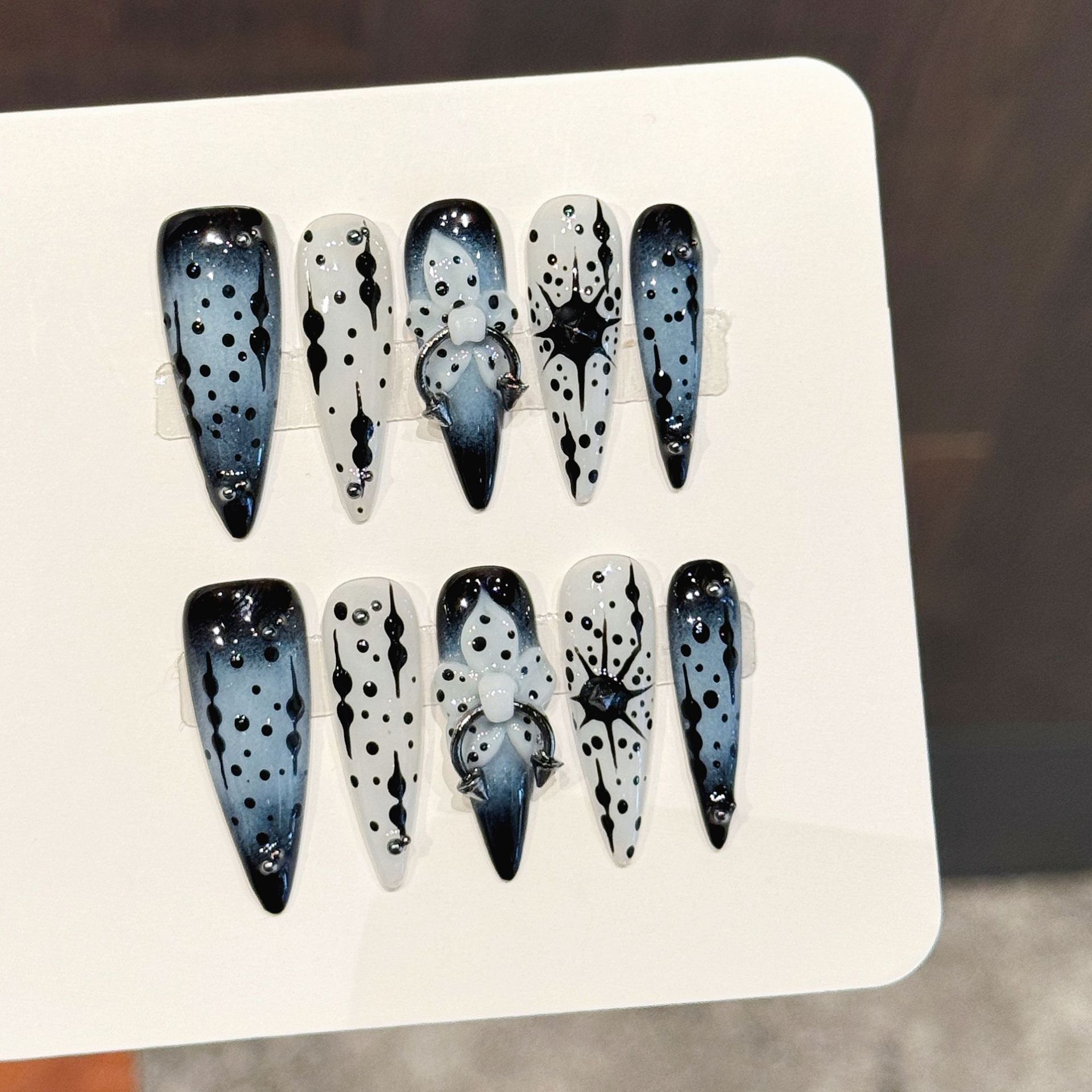 Resin Art Decor - 10 шт., градиентные чернила, синие накладные