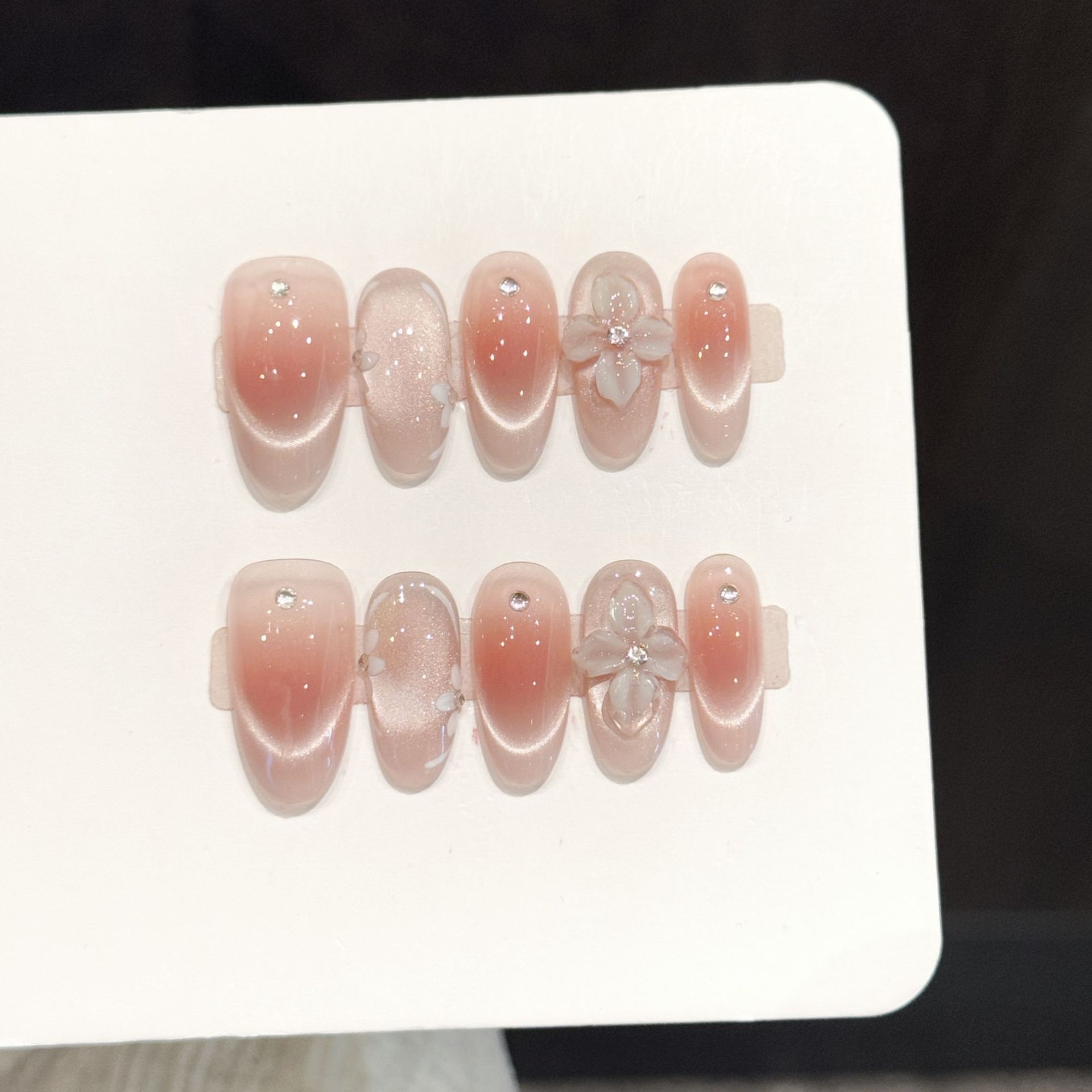 Resin Art Decor - 10 шт. Накладные ногти ручной работы,