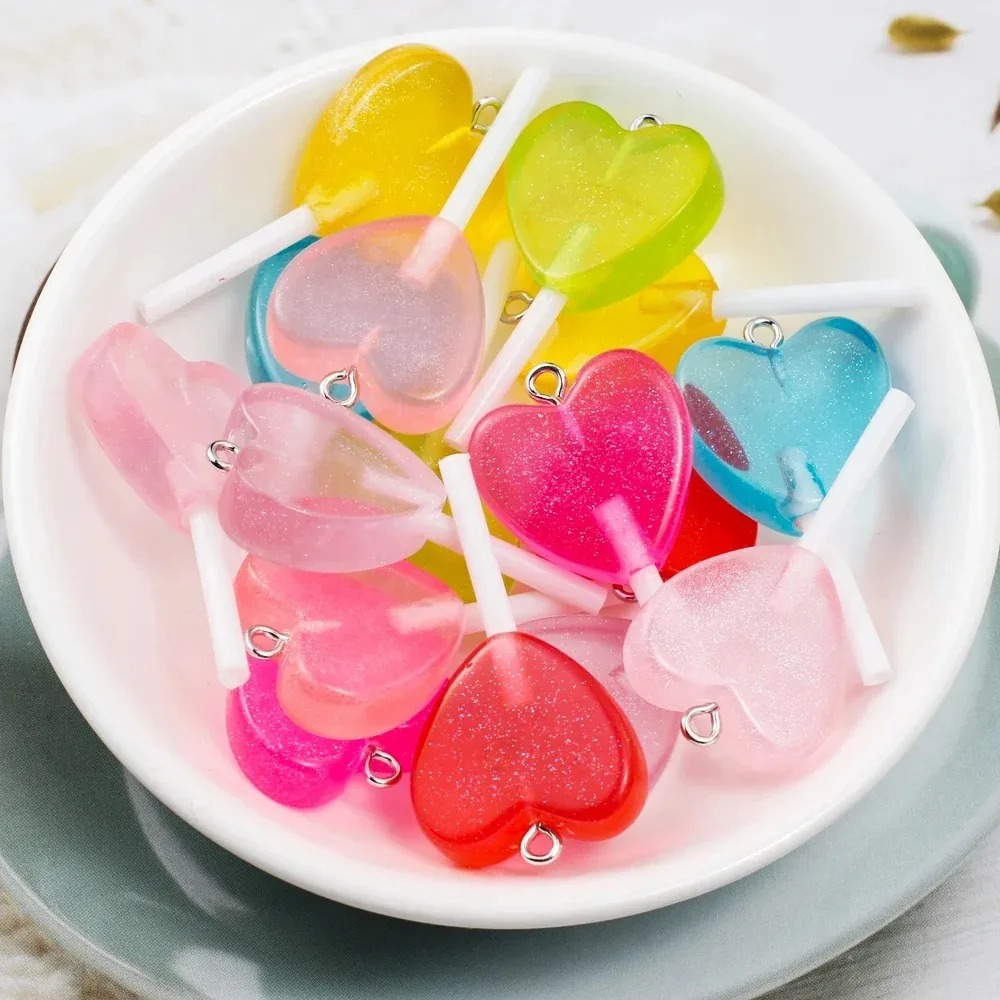 10 шт. милых блестящих подвесо – обзор и цена Resin Art Love