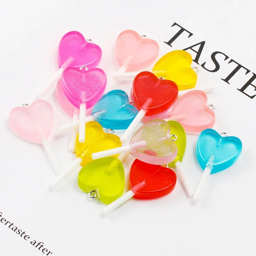 10 шт. милых блестящих подвесо – обзор и цена Resin Art Love