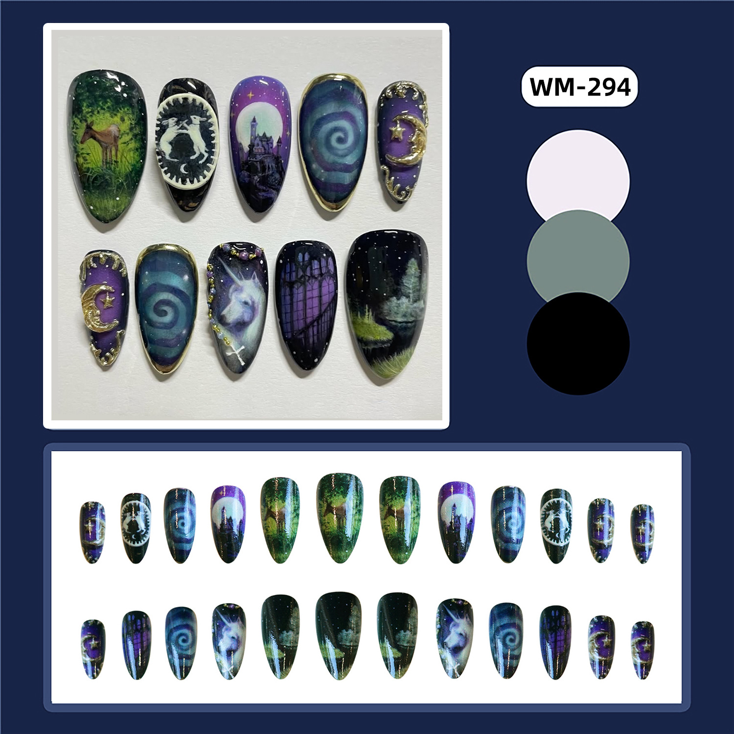 24 шт., накладные ногти в стил – обзор и цена Resin Art Decor